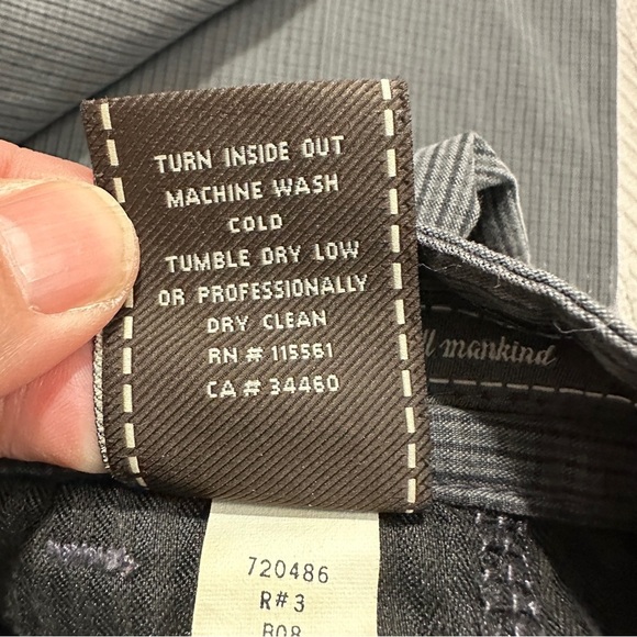 7 For All Mankind Standard pants, lightweight, size 32. Dark gray plaid, spring - Picture 14 of 15